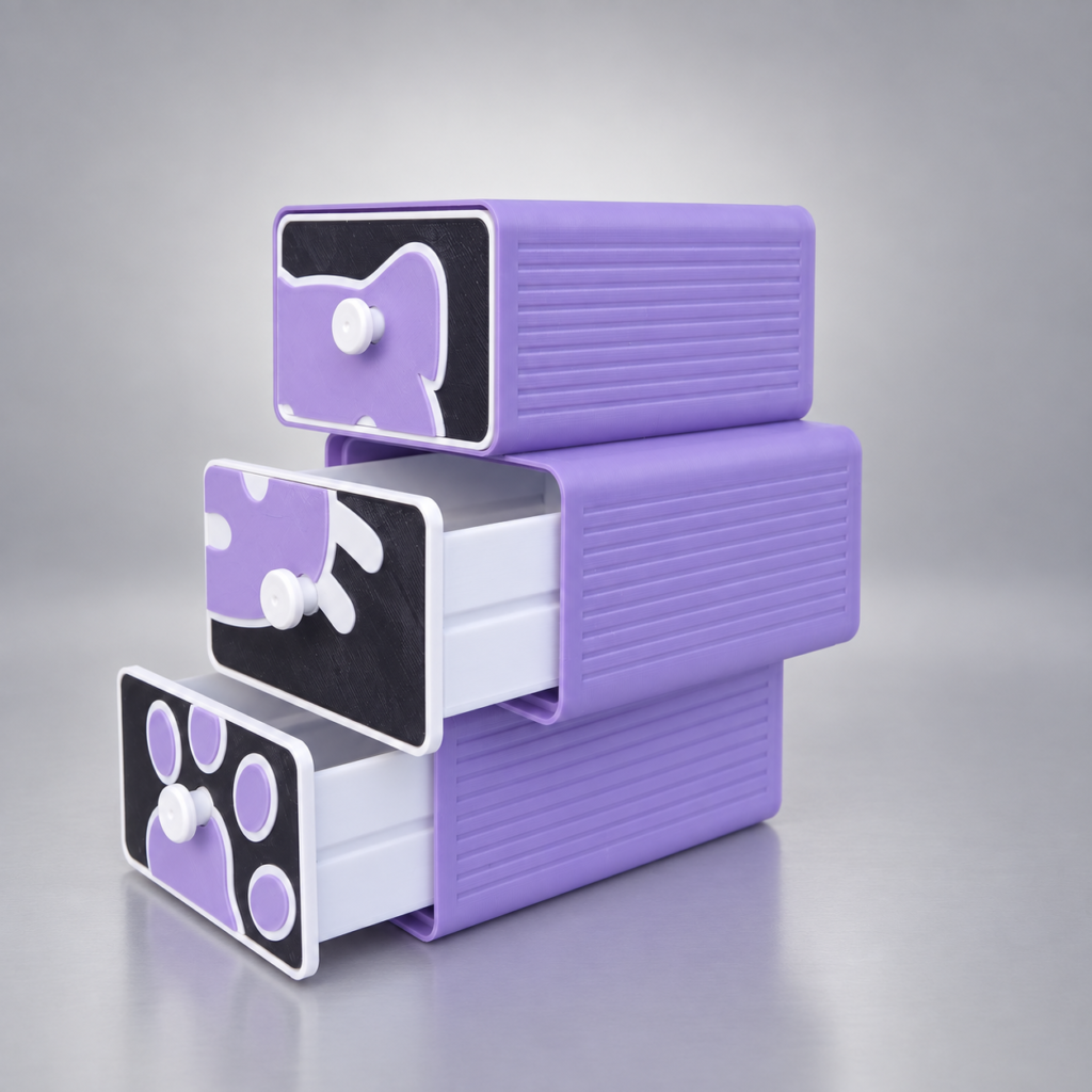 Mini organizador de 3 cajones