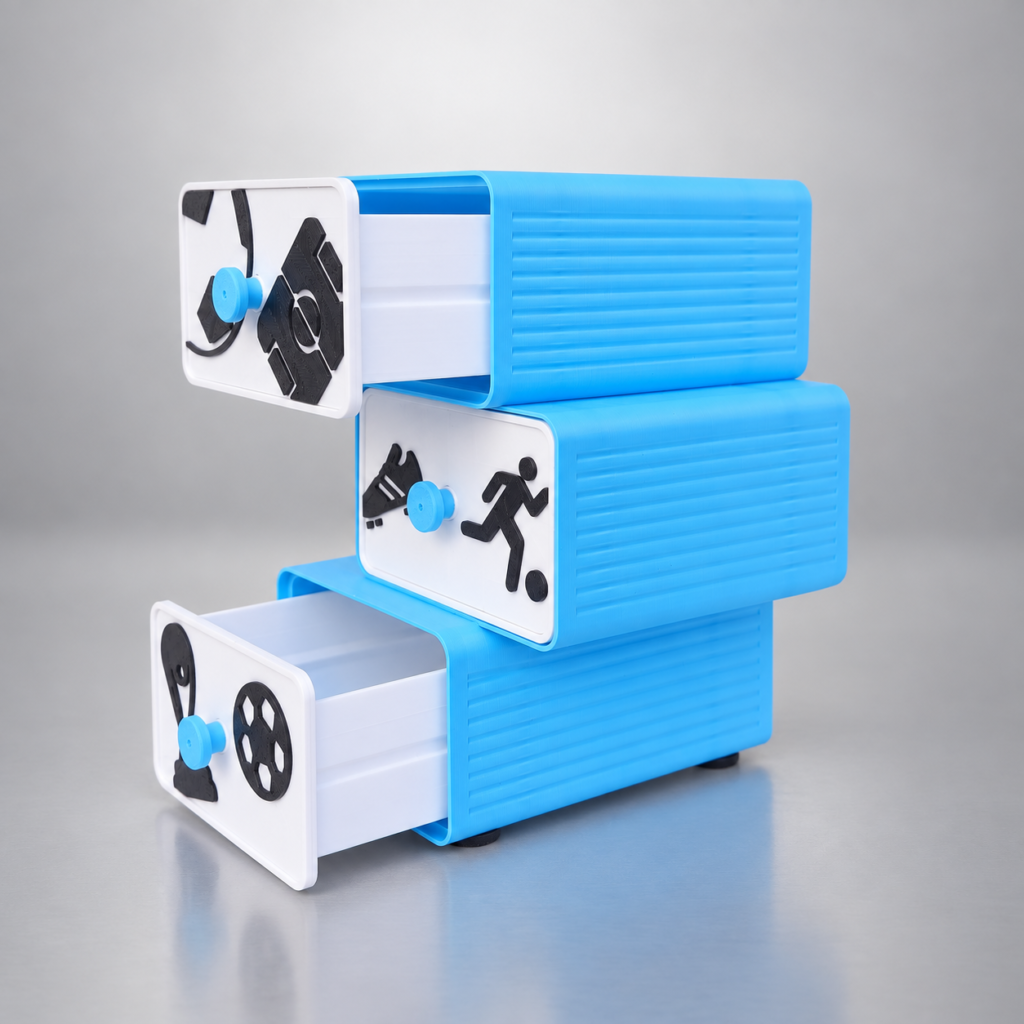 Mini organizador de 3 cajones
